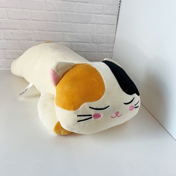 Unibingo Calico Cat Plush Pillow Kitten Stuffed Animal Soft 20" Laying Down - Picture 8 of 9